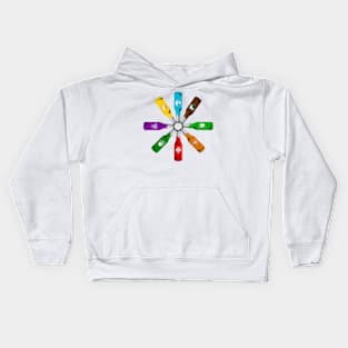 Zombie 8 Perk Pinwheel on White Kids Hoodie